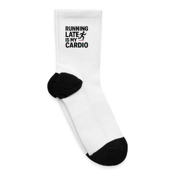 Running Late Is My Cardio - Tennis Socks - white - Right