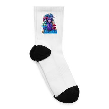 Wild Dreamer Neon Mushrooms - Tennis Socks - white - Right