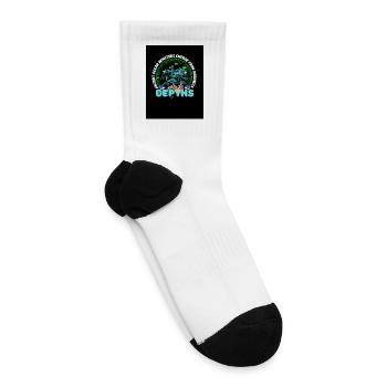 Depths: Ancient Ocean Monsters Emergence - Tennis Socks - white - Right
