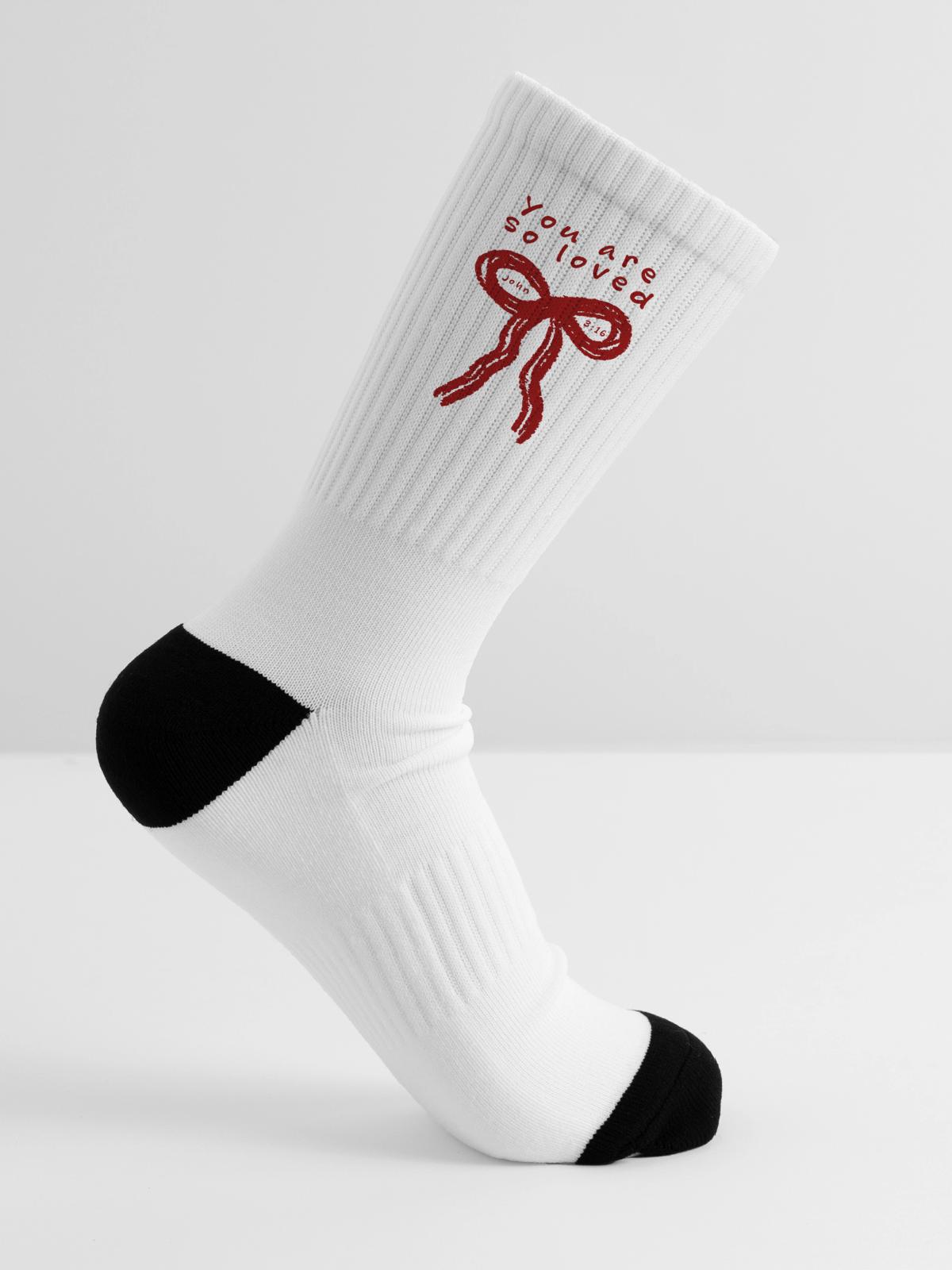 You Are So Loved - Tennis Socks - white - Right