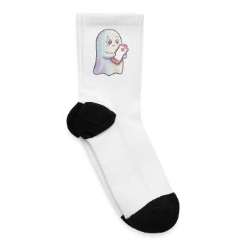 Pastel Ghost with Smartphone - Tennis Socks - white - Right