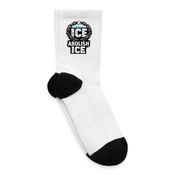 Abolish ICE – Human Rights Protest Design - Tennis Socks - white - Right