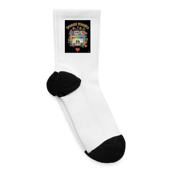 Upgrade Required Floral Disk - Tennis Socks - white - Right