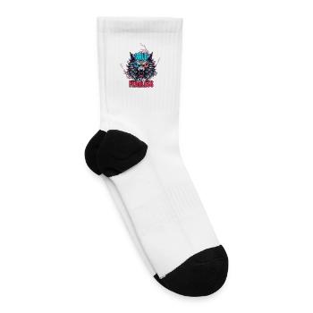 Wild Wolf Neon-Eyed Graphic - Tennis Socks - white - Right