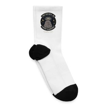 The Society of Overthinkers – Funny Anxiety Club - Tennis Socks - white - Right