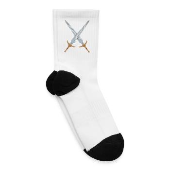 Crossed Frostbound Blades - Tennis Socks - white - Right