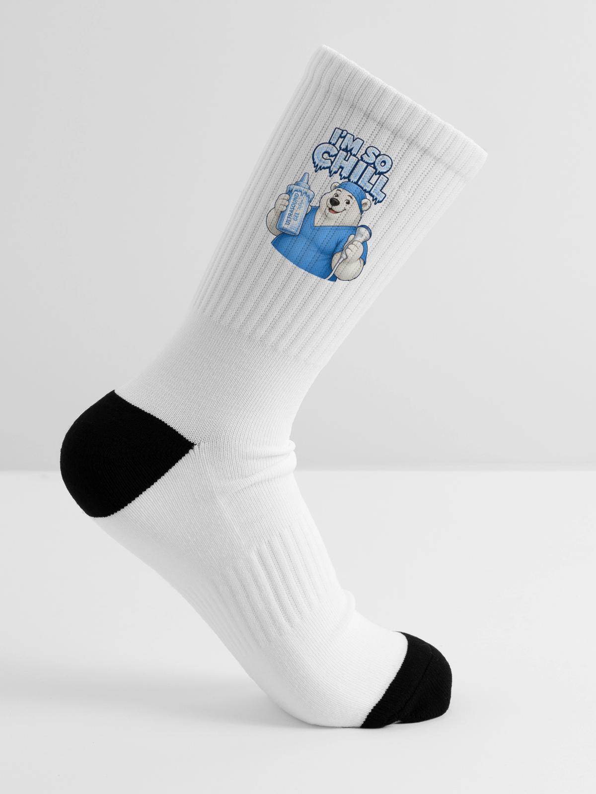 sonographers are so chill - Tennis Socks - white - Right