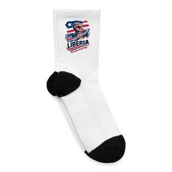 Liberia Rich Culture Strong People Liberian Flag - Tennis Socks - white - Right