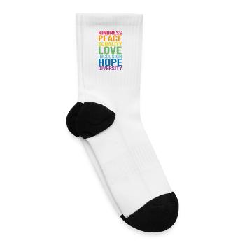 Rainbow Unity Manifesto - Tennis Socks - white - Right