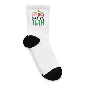 Holiday Baking Team Festive Design - Tennis Socks - white - Right