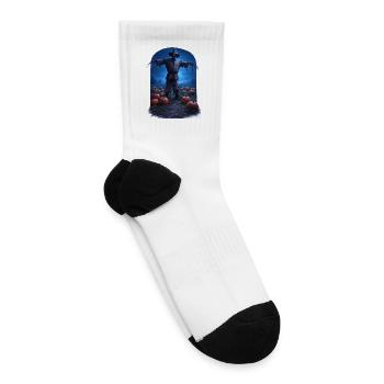 Midnight Harvest Scarecrow - Tennis Socks - white - Right