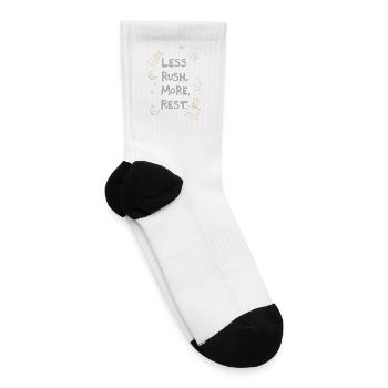  Less Rush, More Rest  - Tennis Socks - white - Right