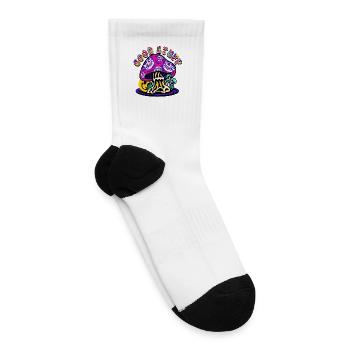 Psychedelic Skull Mushroom - Tennis Socks - white - Right