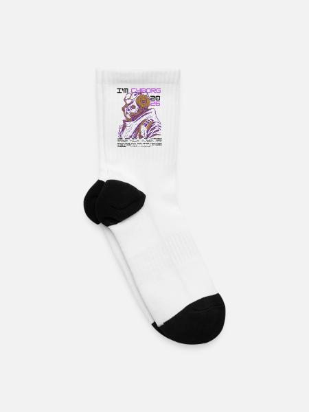 Cyborg Vision 2026 Neon Gear - Tennis Socks - white