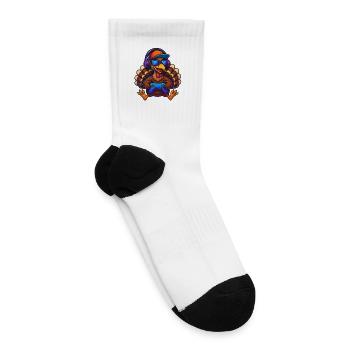 Feathered Gamer Turkey - Tennis Socks - white - Right