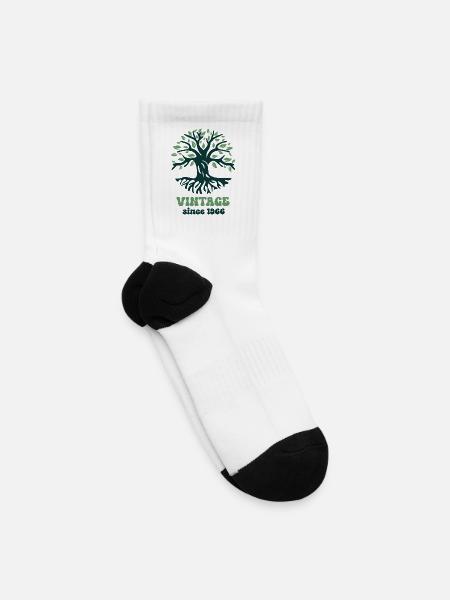 Vintage 1966 - Tree - Tennis Socks - white