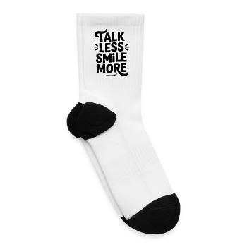 Talk Less Smile More - Tennis Socks - white - Right