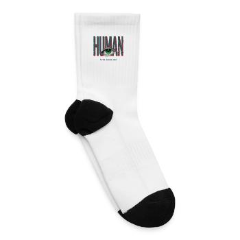 Human Glitch Eye - Tennis Socks - white - Right