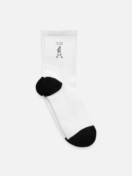 Between Roads: Silent Wanderer - Tennis Socks - white