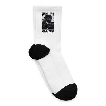 Anime Dad: Cooler Than Regular Dad - Tennis Socks - white - Right