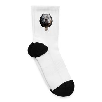 Bulldog Bling Chain Medal - Tennis Socks - white - Right