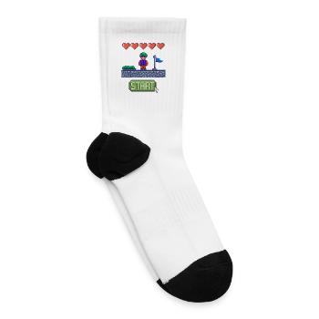 Pixel Hero at the Start Screen - Tennis Socks - white - Right