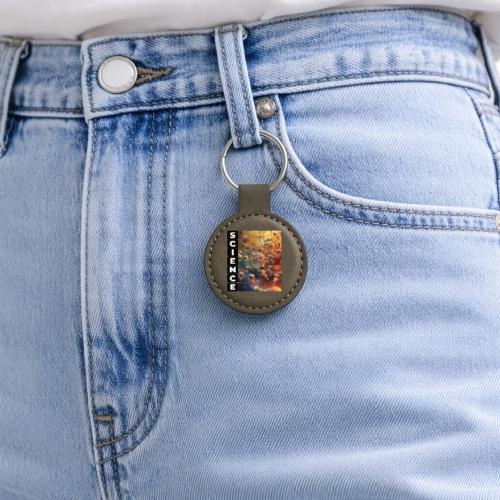 Nodes of Science - Round Shaped Keychain