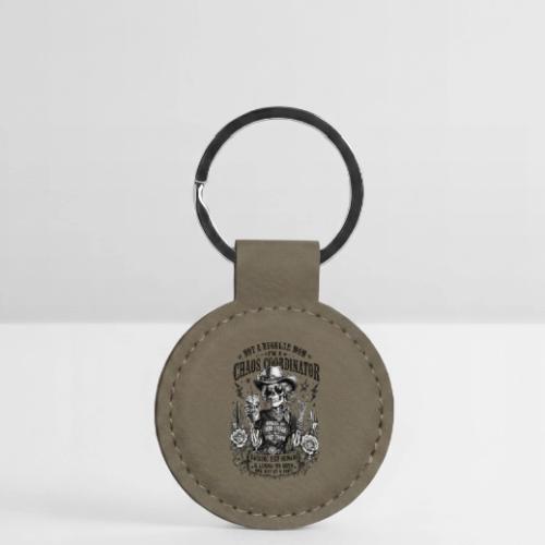 Chaos Coordinator Mom Skeleton Cowgirl - Round Shaped Keychain
