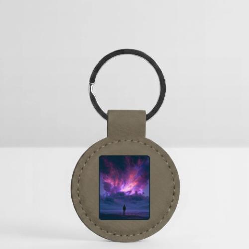 Cosmic Supernova Night Design - Round Shaped Keychain