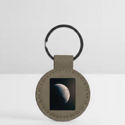 Crescent Moon Celestial Artwork - Round Shaped Keychain