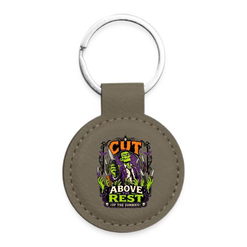 Cut Above The Rest Zombie Pocket Knife Halloween - Round Shaped Keychain