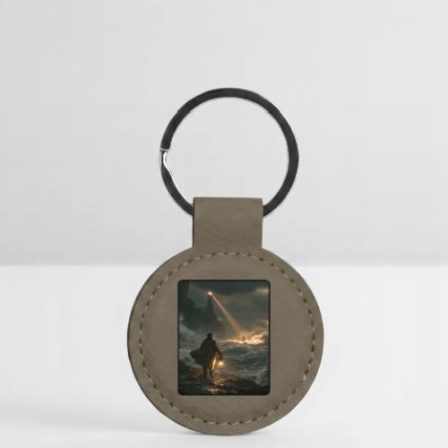 The Lone Lightkeeper's Beacon - Round Shaped Keychain