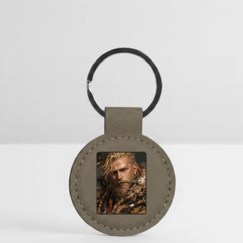 Battle-Scarred Viking Warrior - Round Shaped Keychain