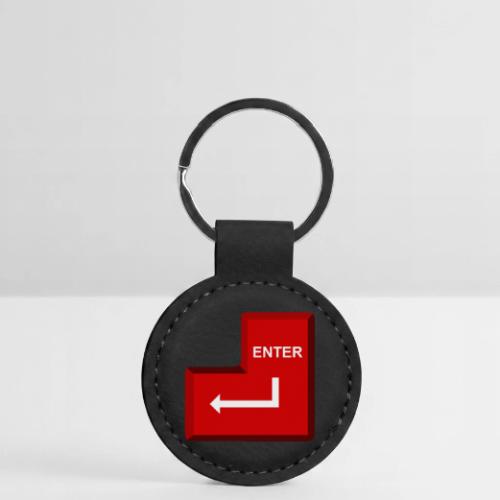 Just Press Enter - Round Shaped Keychain