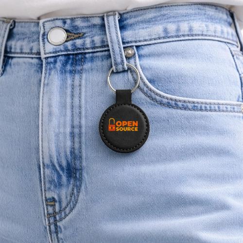 Open Source: Code is Freedom - Round Shaped Keychain