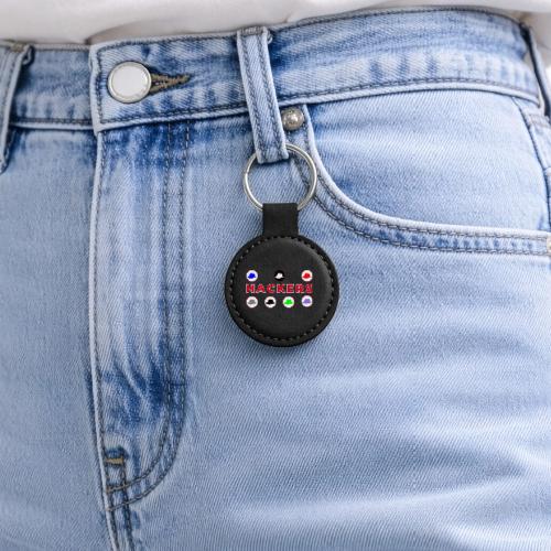 The Spectrum of Hackers - Round Shaped Keychain
