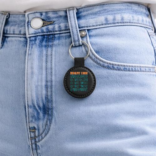 Say Hello in Binary code - Round Shaped Keychain