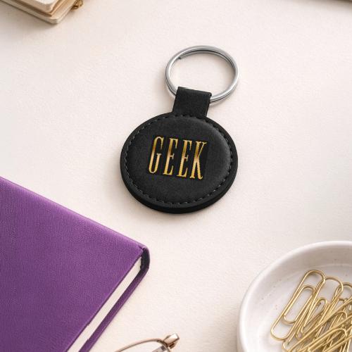 Proudly Geek - Round Shaped Keychain