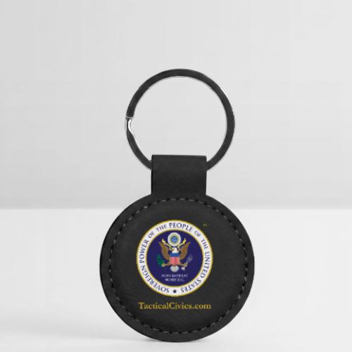 The Peoples Seal w gold url - Round Shaped Keychain