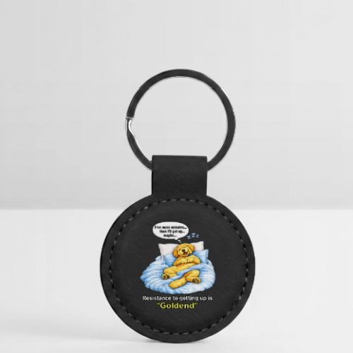 Funny Goldendoodle Sleeping design. - Round Shaped Keychain