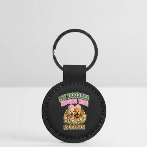 My Doodles Favorite Thing Is Bacon - Round Shaped Keychain