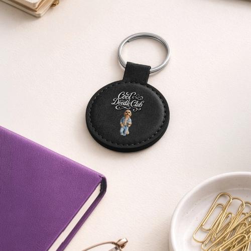 Cool Doodle Club | Goldendoodle Lover Design - Round Shaped Keychain