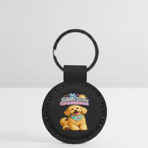 My Summer Buddy Has Four Paws - Round Shaped Keychain