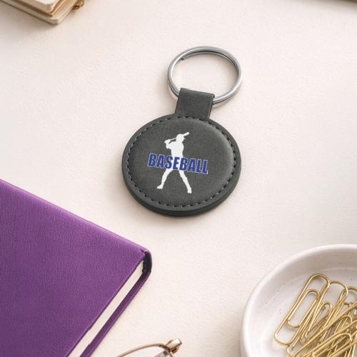 Classic Baseball Swing - Round Shaped Keychain