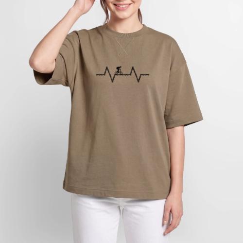 bmx bike heartbeat - Oversized Unisex Short Sleeve Sweatshirt