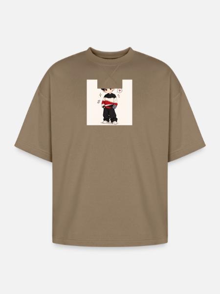 Marvellous charm - Oversized Unisex Short Sleeve Sweatshirt - light brown