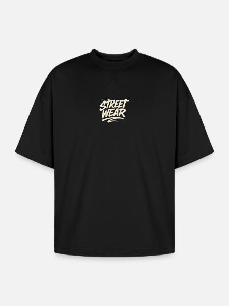 No Unique Design - Oversized Unisex Short Sleeve Sweatshirt - black
