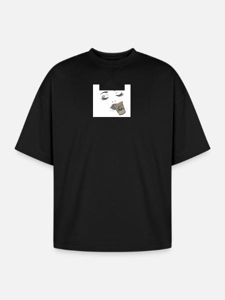 page 3 - Oversized Unisex Short Sleeve Sweatshirt - black