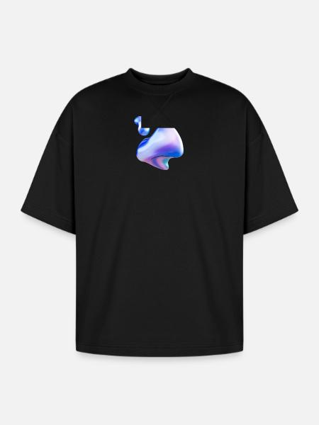 Unique - Oversized Unisex Short Sleeve Sweatshirt - black