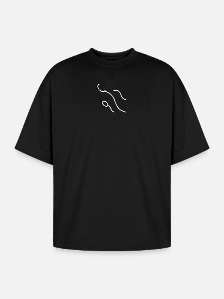 Sperm Cells - Oversized Unisex Short Sleeve Sweatshirt - black